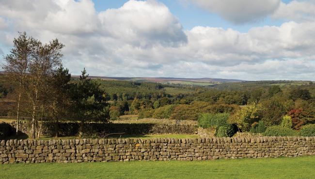 View of the Yorkshire Dales National Park from the Centor folding doors